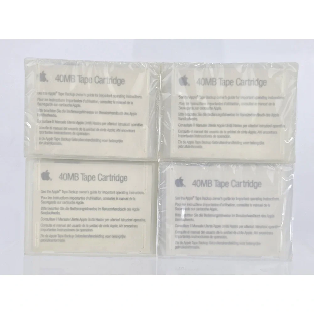 4 Lot Apple 40MB 40SC Tape Backup Cassette - M2640 SCSI Macintosh NOS‎ OEM MO132